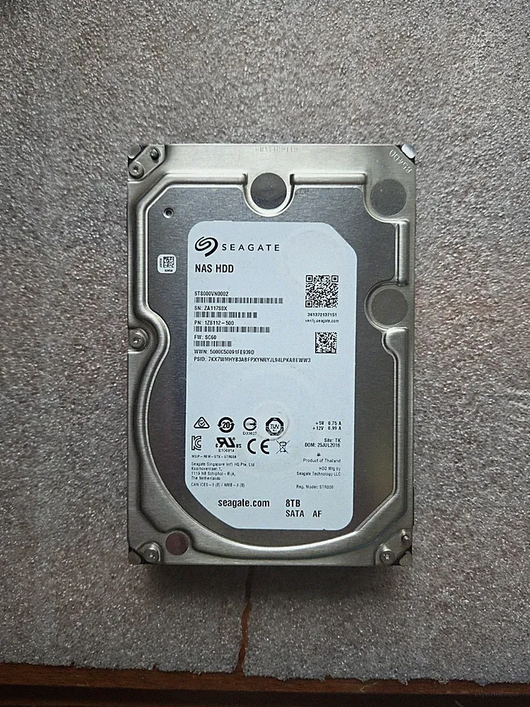 Seagate 8TB 3.5'' NAS HDD ST8000VN0002