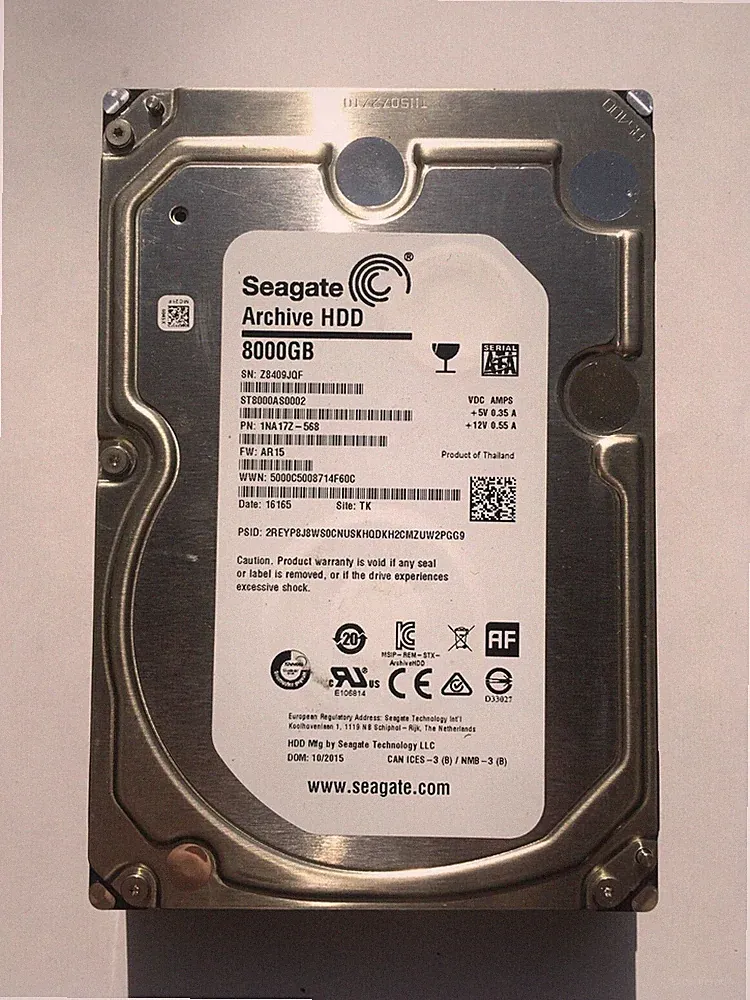 Seagate 8TB hard drive