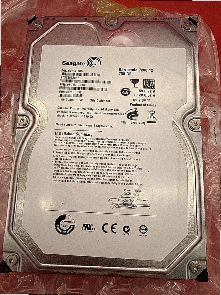 Seagate Barracuda 7200.12 750GB 3.5" SATA Hard Drive ST3750528AS 🖥️