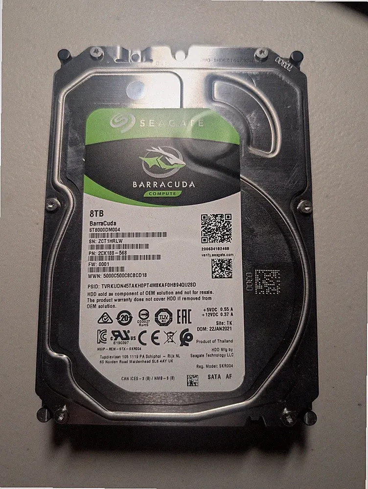 Seagate Barracuda ST8000DM004 8TB,Internal,5400 RPM,3.5 inch (ST8000DMZ04/DM004)