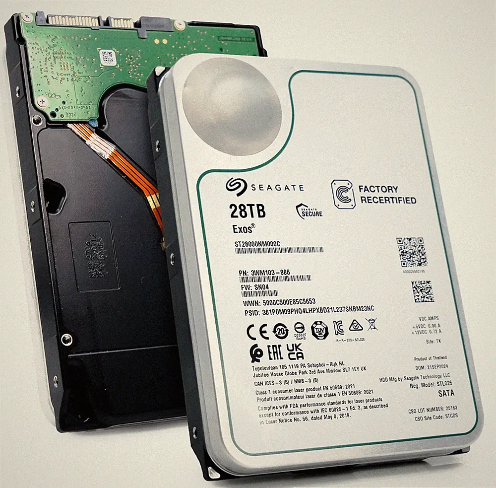 Seagate Exos 28TB 7.2K RPM SATA 6Gb/s 3.5" Enterprise HDD - ST28000NM000C