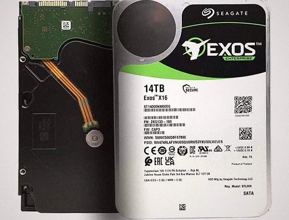 Seagate EXOS X16 14TB 256MB 7200rpm 3.5" SATA 6Gb/s Hard Drive - ST14000NM005G