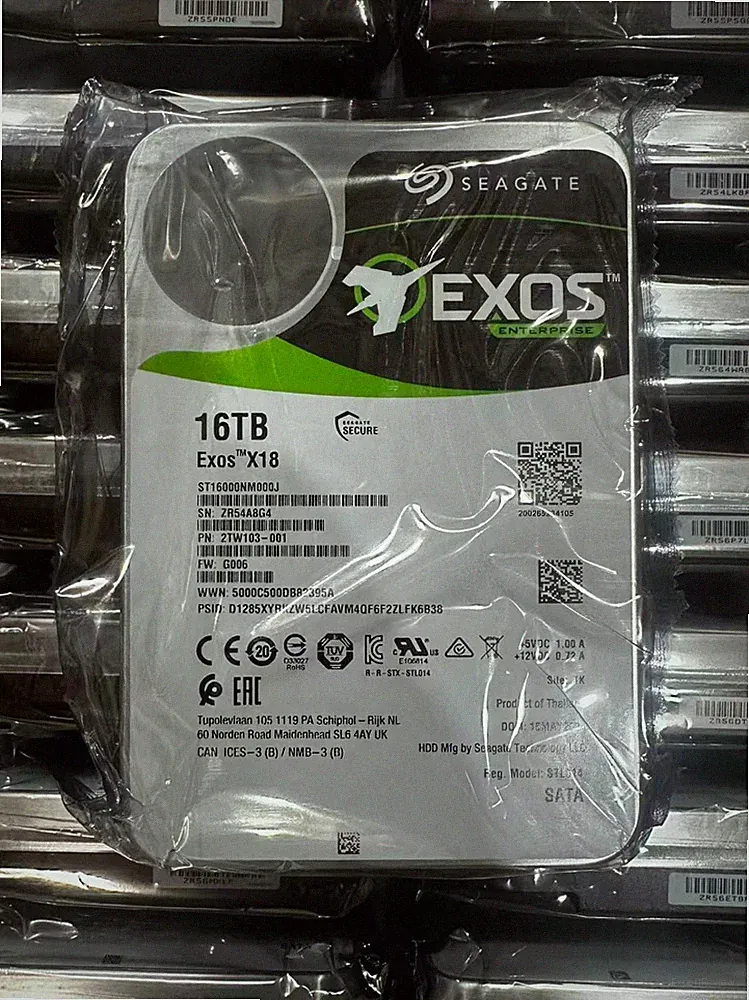 Seagate Exos X18 ST16000NM000J 16TB Sata HDD Enterprise Hard Drive New Sealed