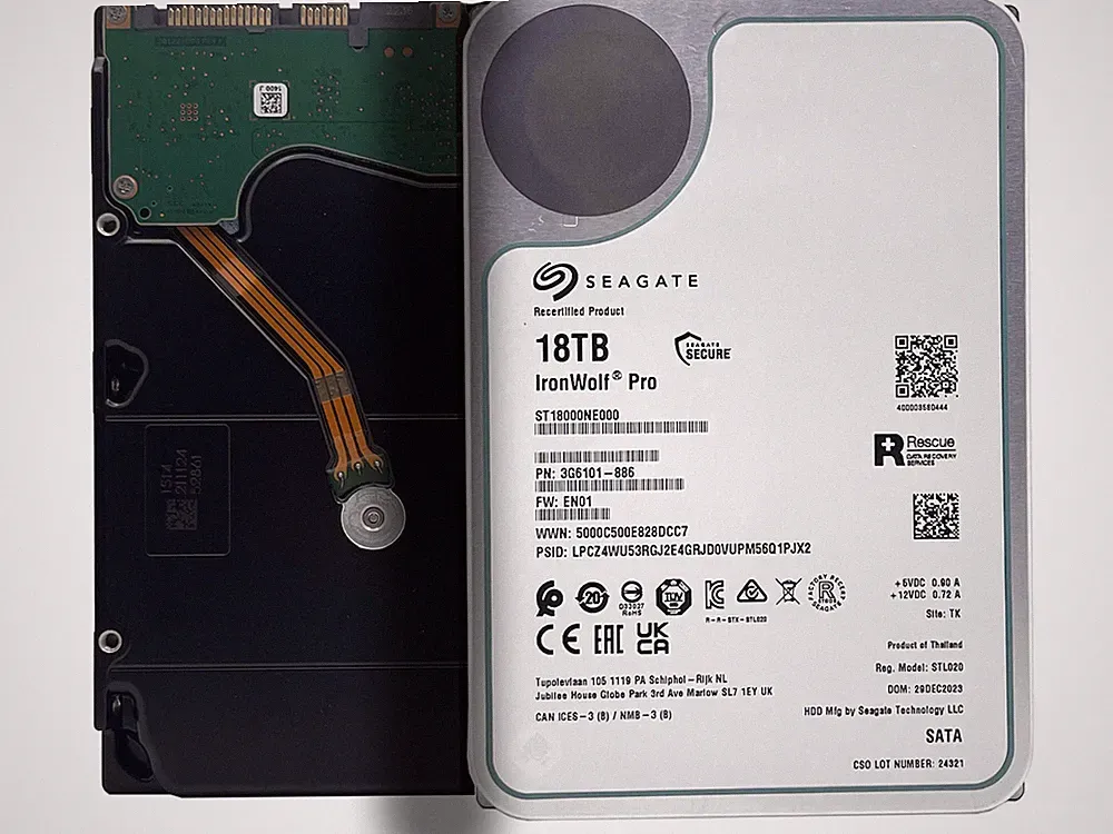Seagate IronWolf Pro ST18000NE000 18TB 7200RPM SATA 6Gb/s 3.5" NAS Hard Drive