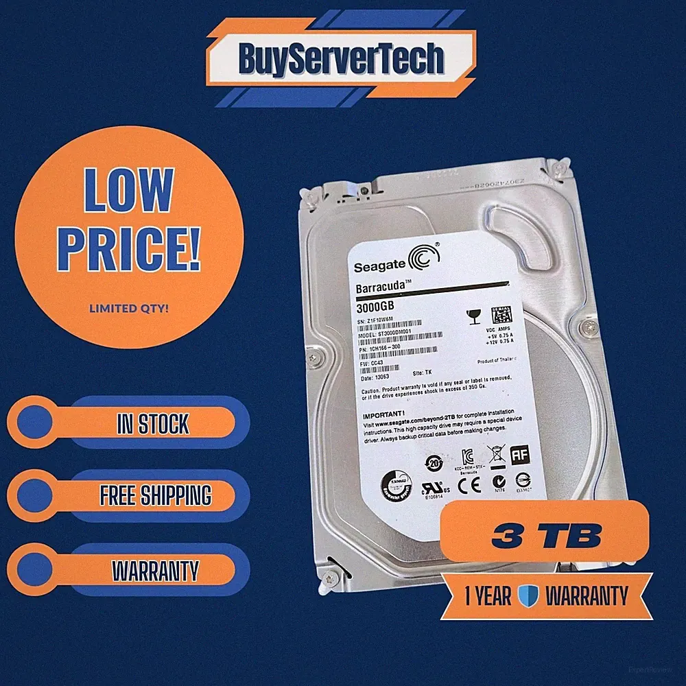 Seagate ST3000DM001 3TB 64MB Cache SATA 6.0Gb/s 3.5” Desktop HDD
