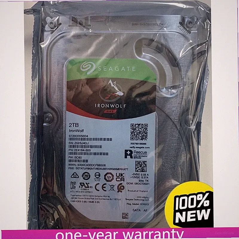 ST2000VN004 Original Seagate IronWolf 5900RPM 2TB 3.5" NAS HDD Hard Disk Drive